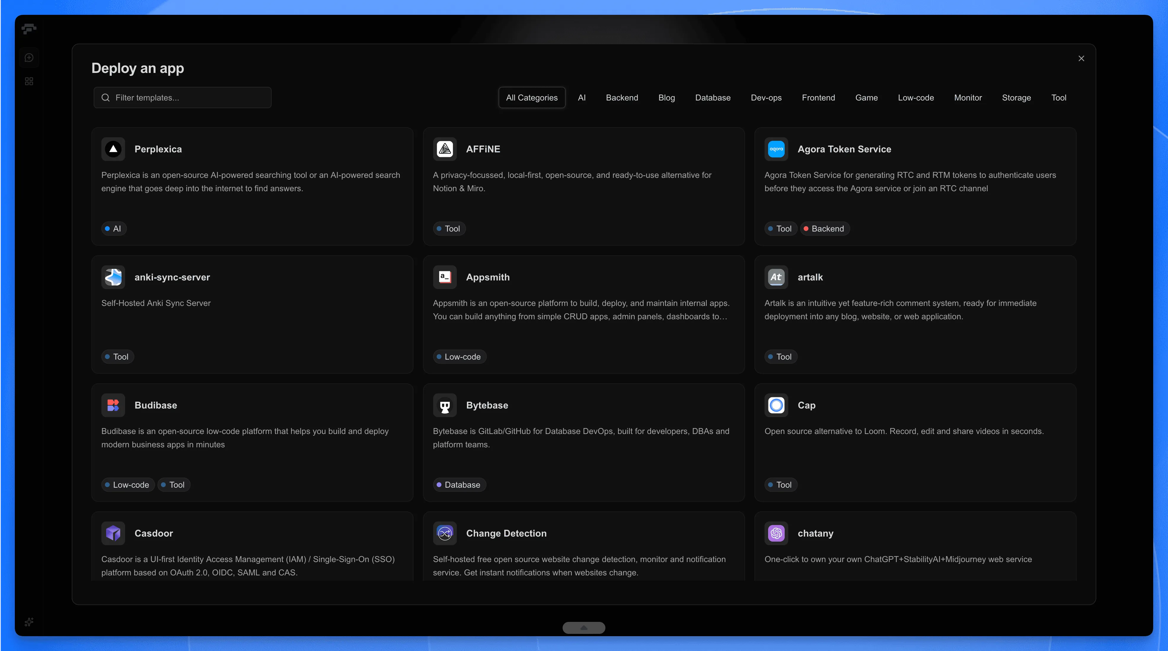 App Store in Sealos